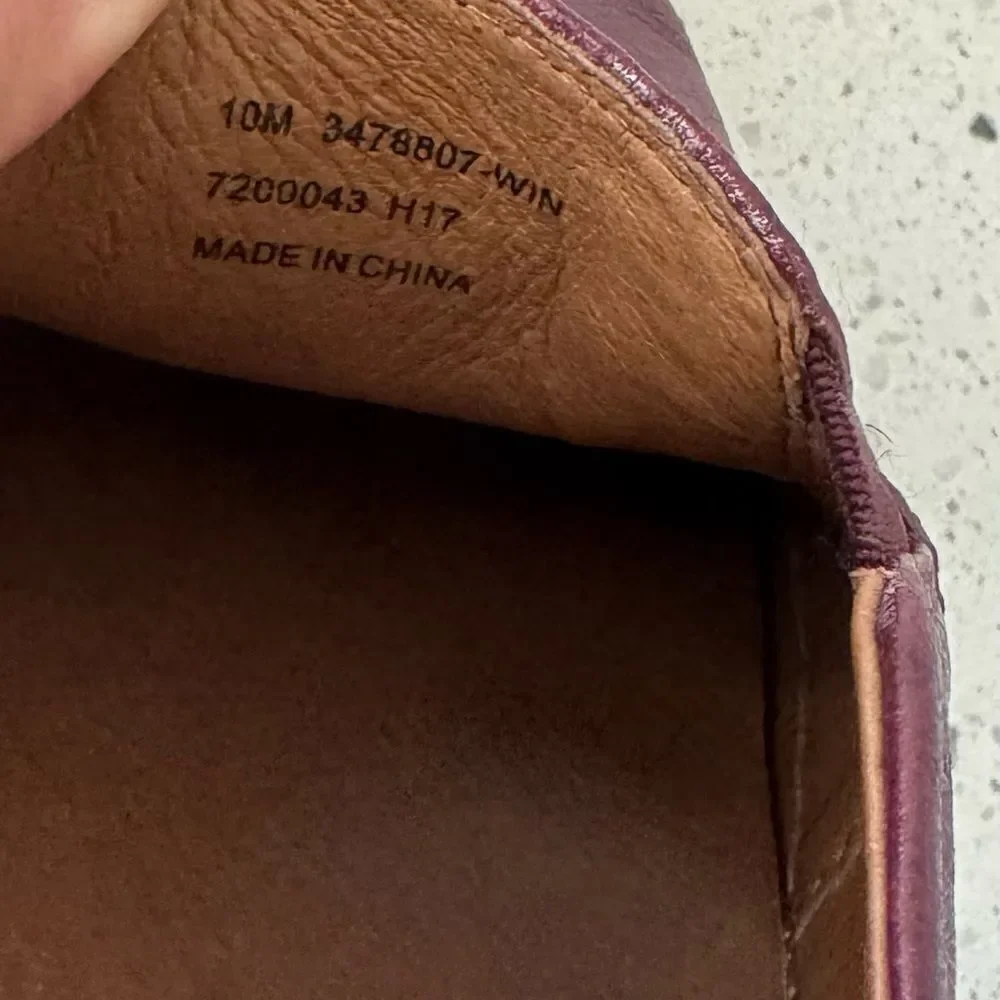 Frye Gemma Slip On Sneaker Burgundy Leather Women’s Size 10 Casual comfort EUC